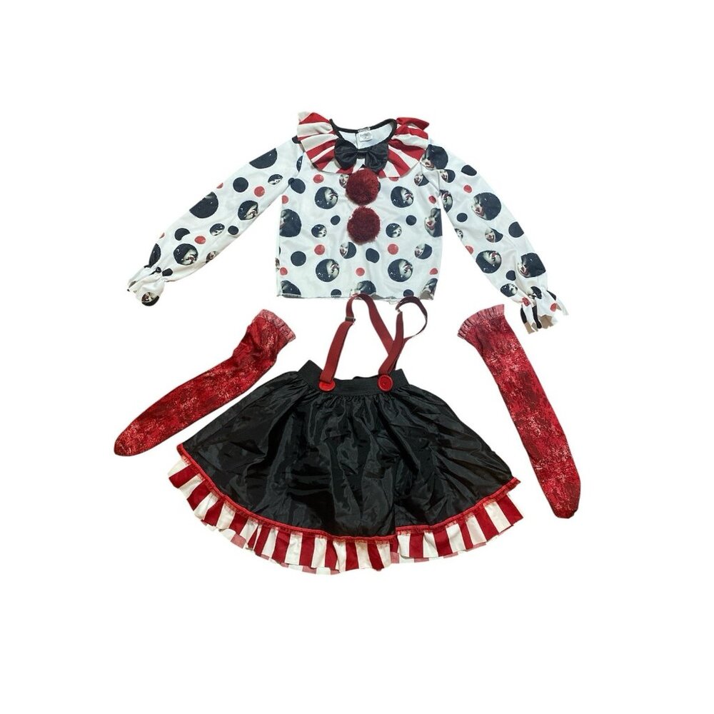 Spirit Halloween Sinister Clown IT Costume Girl Size Medium